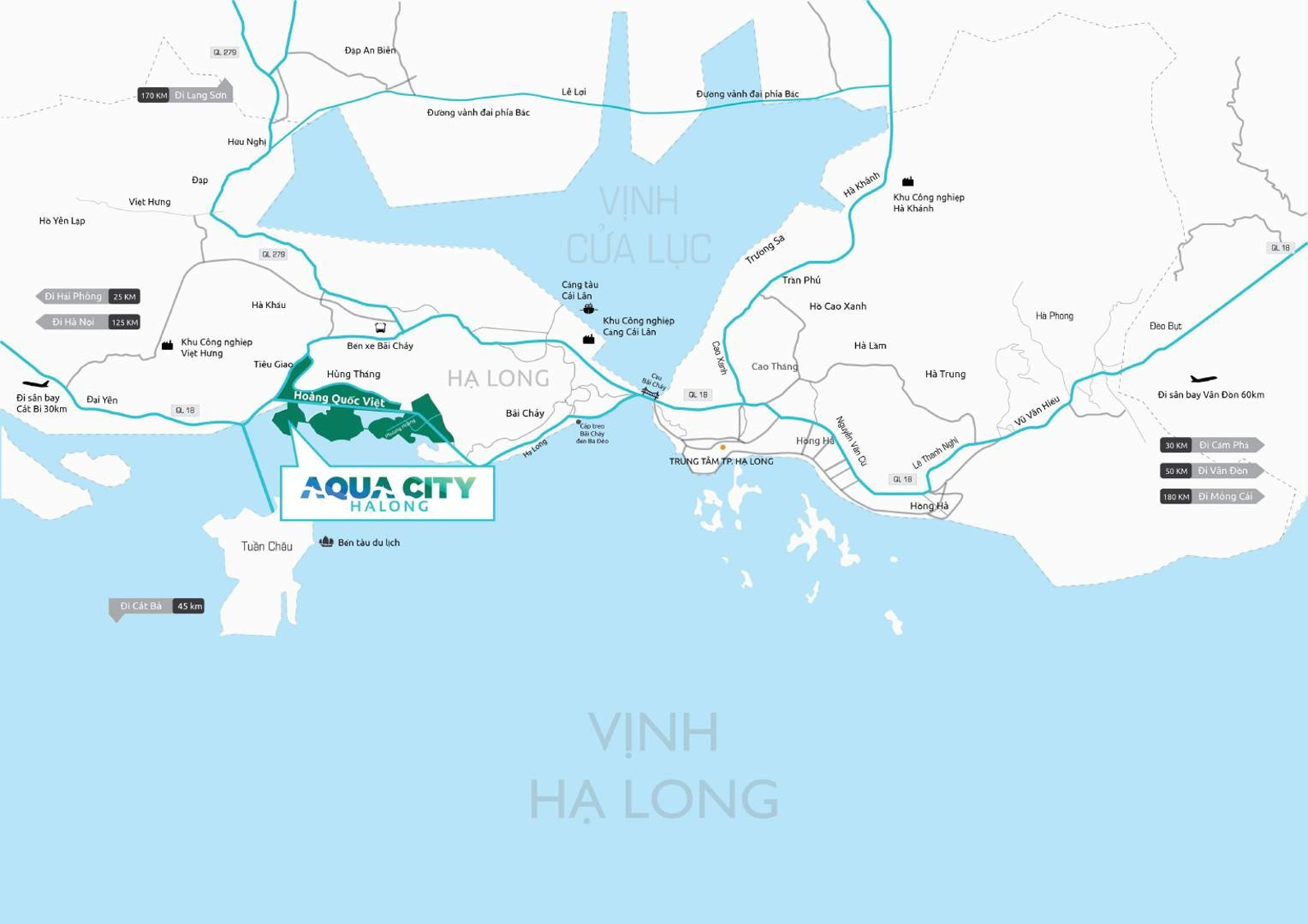 Mặt bằng dự án Aqua City Hạ Long