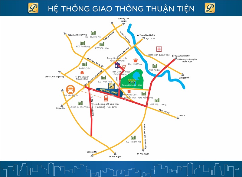 Mặt bằng phân lô khu đô thị mới Phú Lương