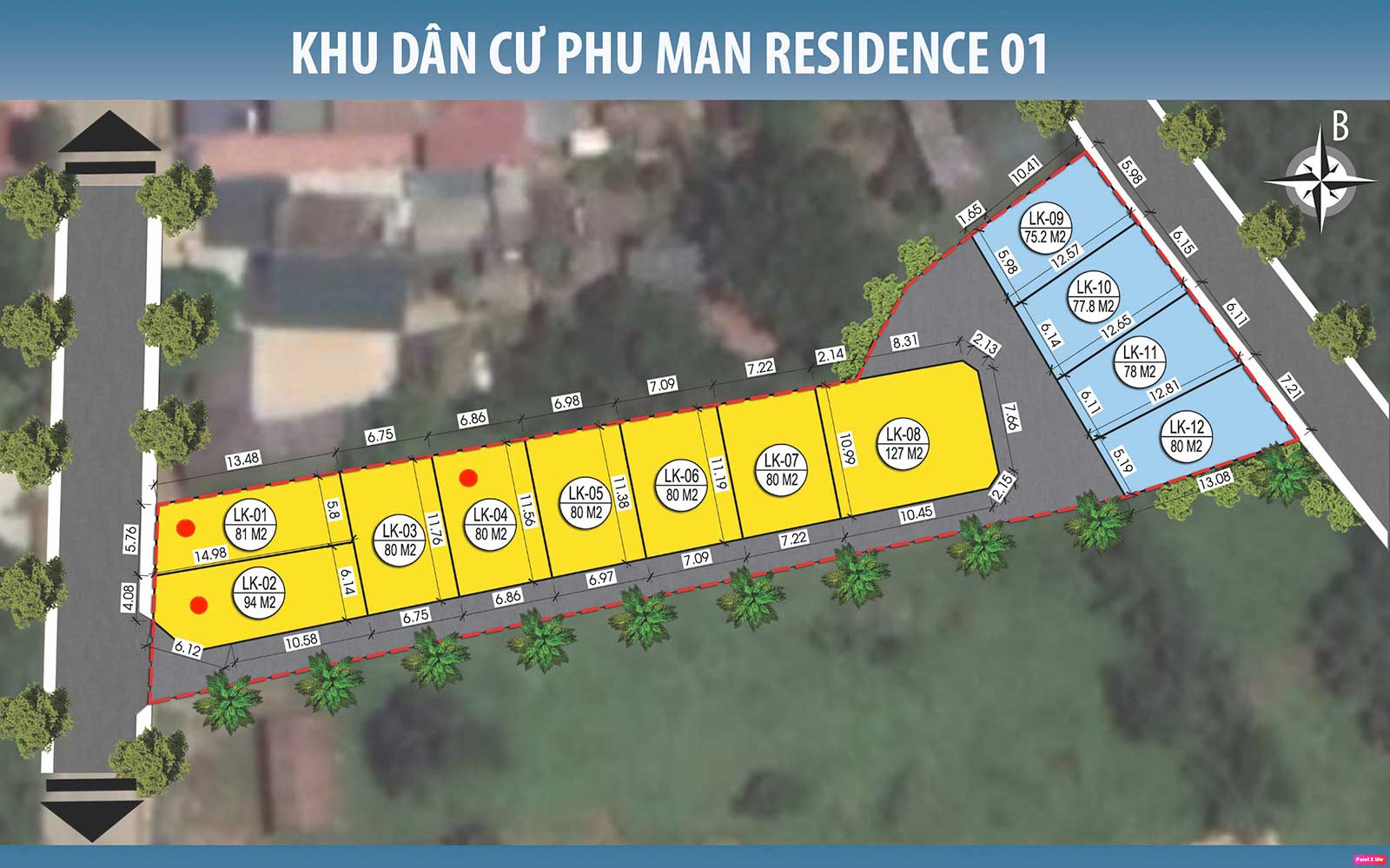 Bán đất nền trục chính xã Phú Mãn khu 12 lô Phú Mãn Residence 01, FULL thổ cư 100%