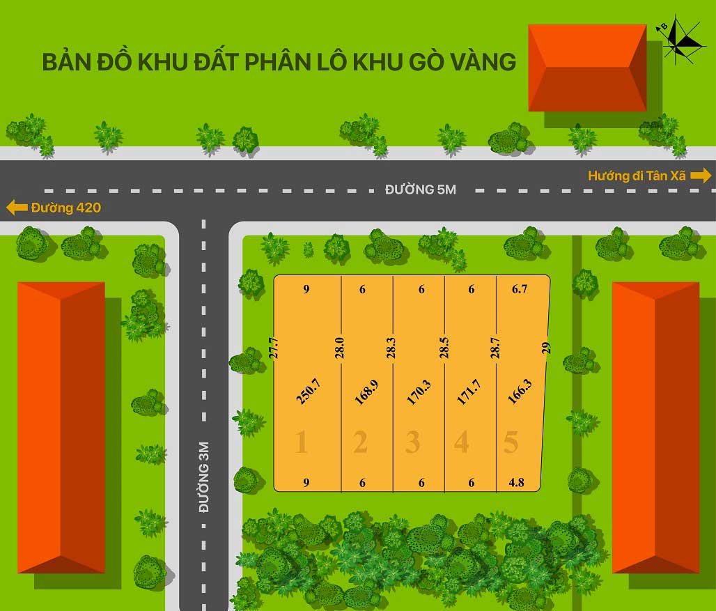 Dự án đất phân lô khu Gò Vàng, Xã Bình Yên giáp khu CNC Hòa Lạc